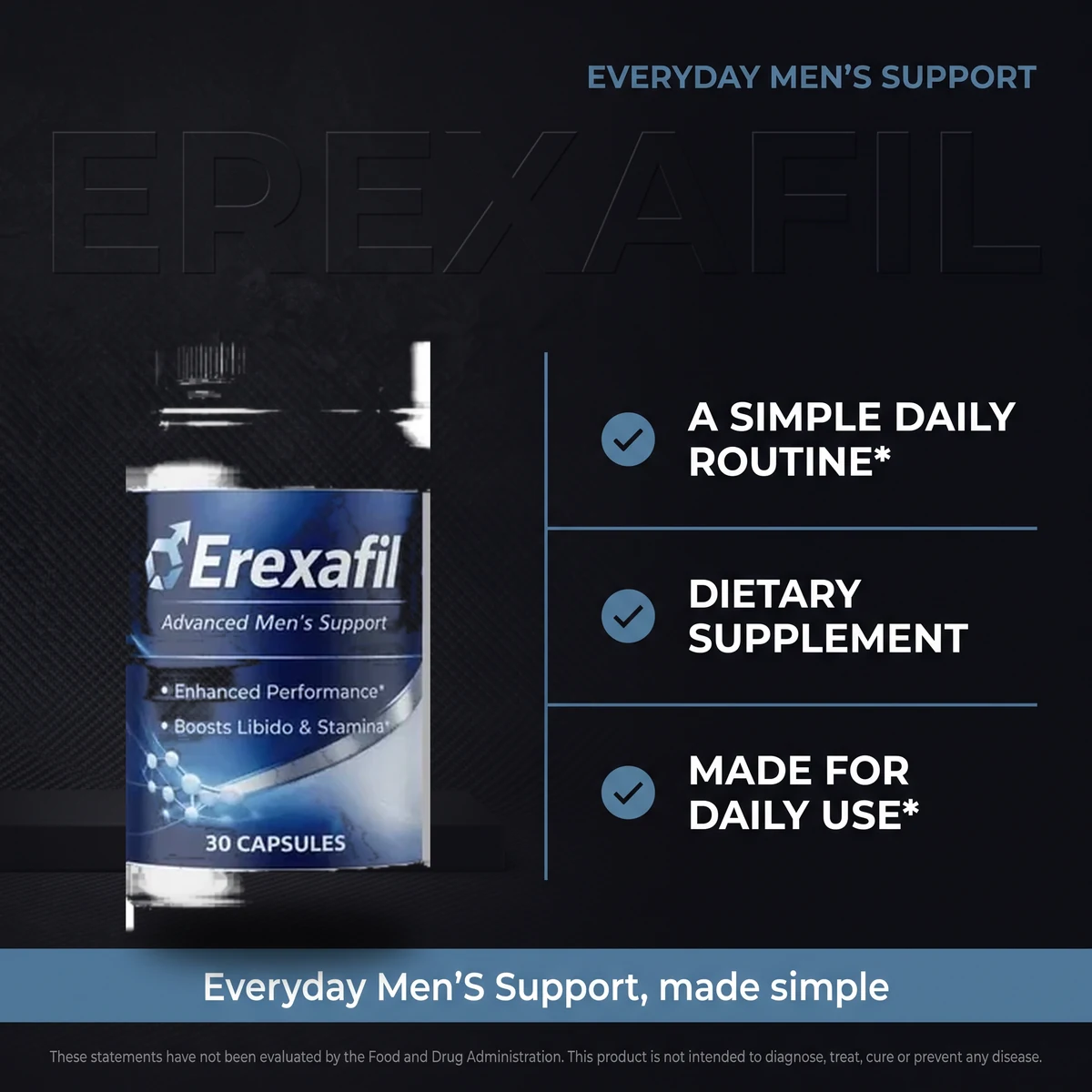 Why Erexafil: a simple daily routine men's support supplement made for daily use